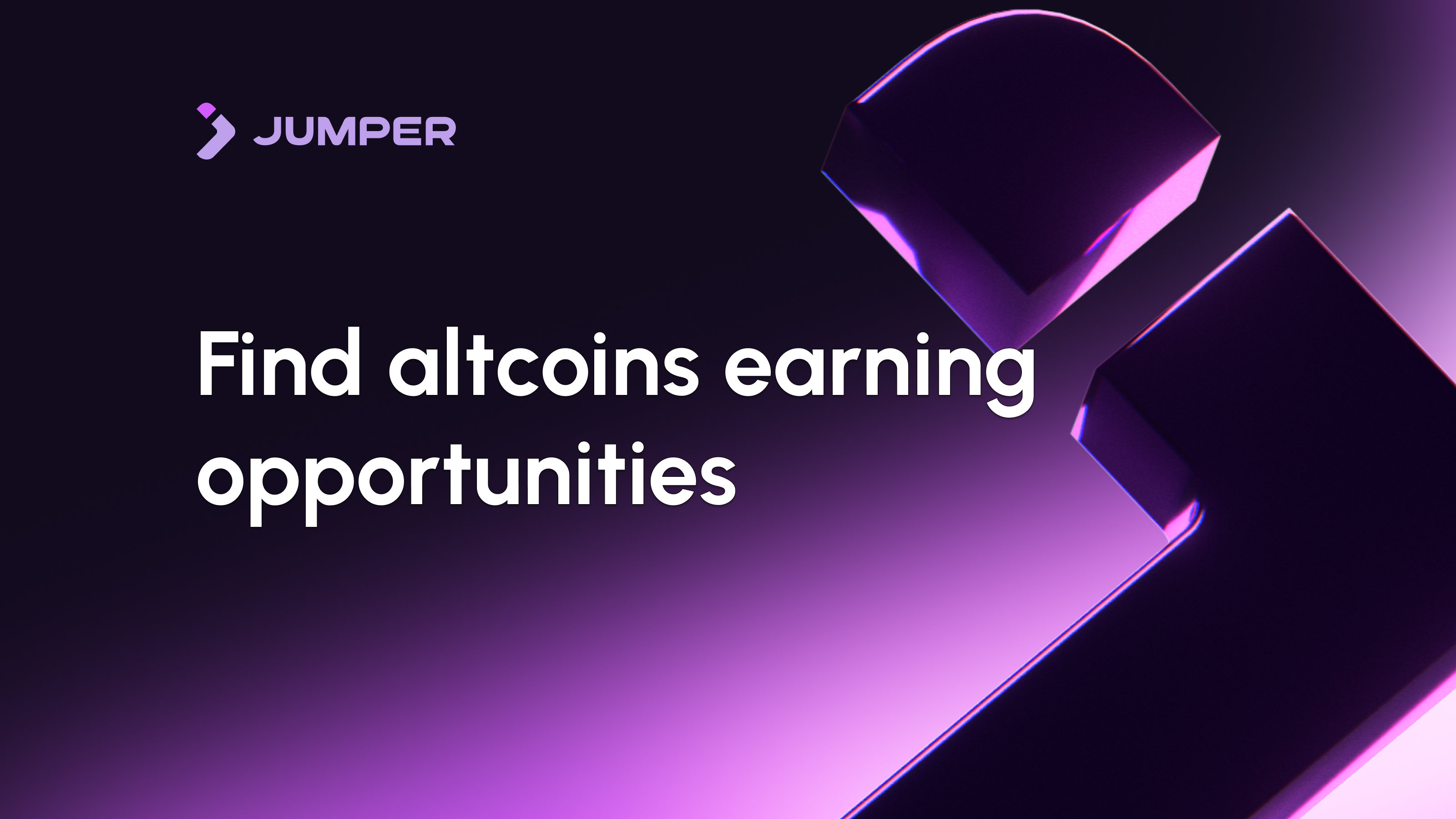 How to find earning opportunities for altcoins using Jumper Earn