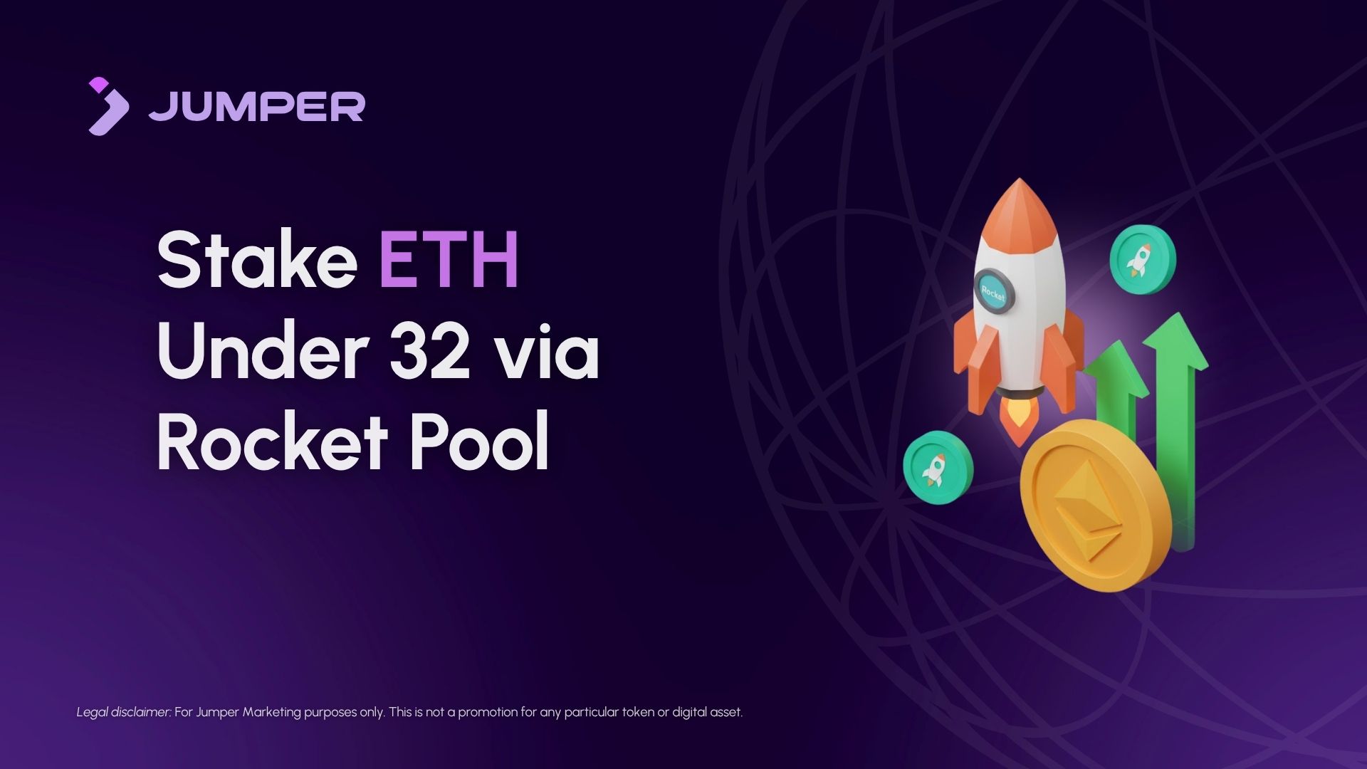 How to stake ETH with less than 32 ETH using Rocket Pool.
